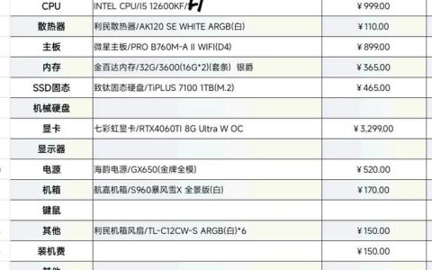 分享我的2026高性价比装机清单，小白也能轻松抄作业
