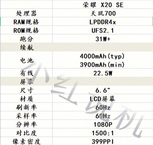 荣耀X20 SE - 高刷护眼屏手机_百科资料-2