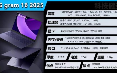 LG gram 16 2025 – 超轻薄高性能笔记本_资料库